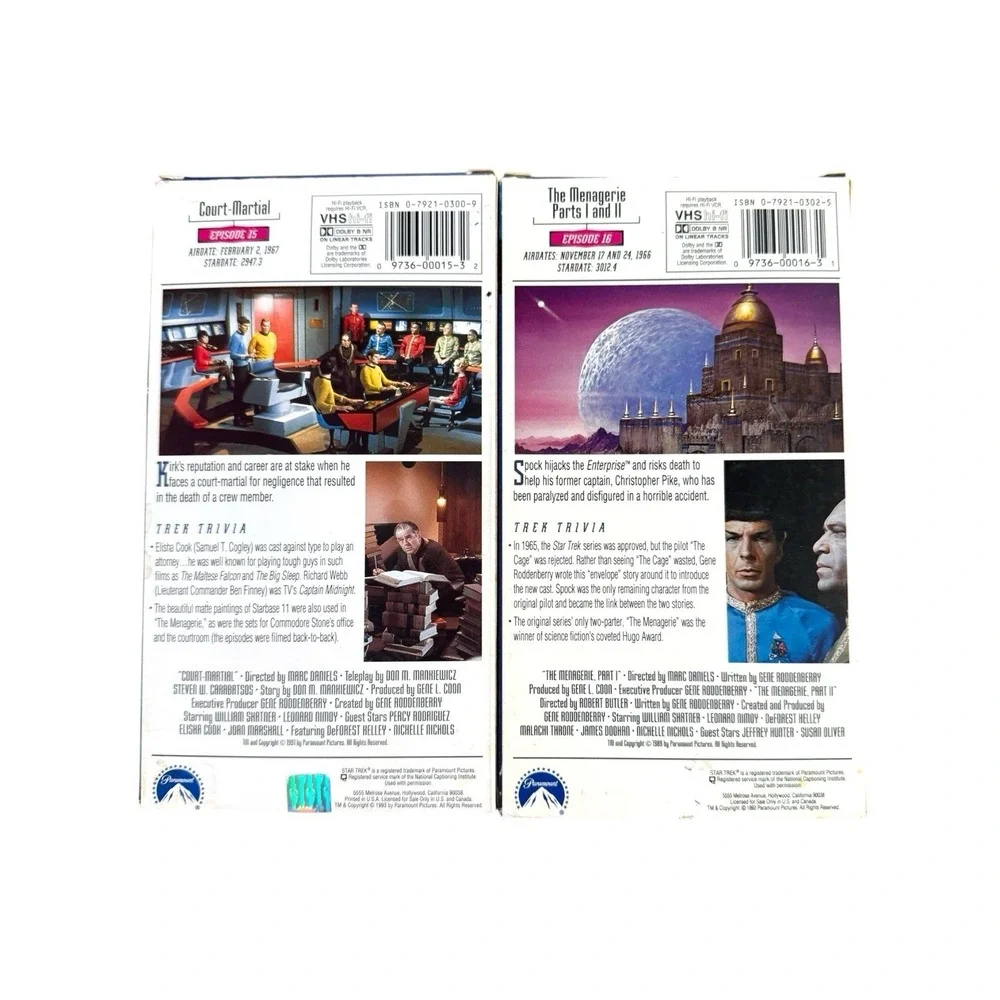 Lot of 11 Star Trek: The Original and Uncut TV Series Episodes VHS Tapes EUC